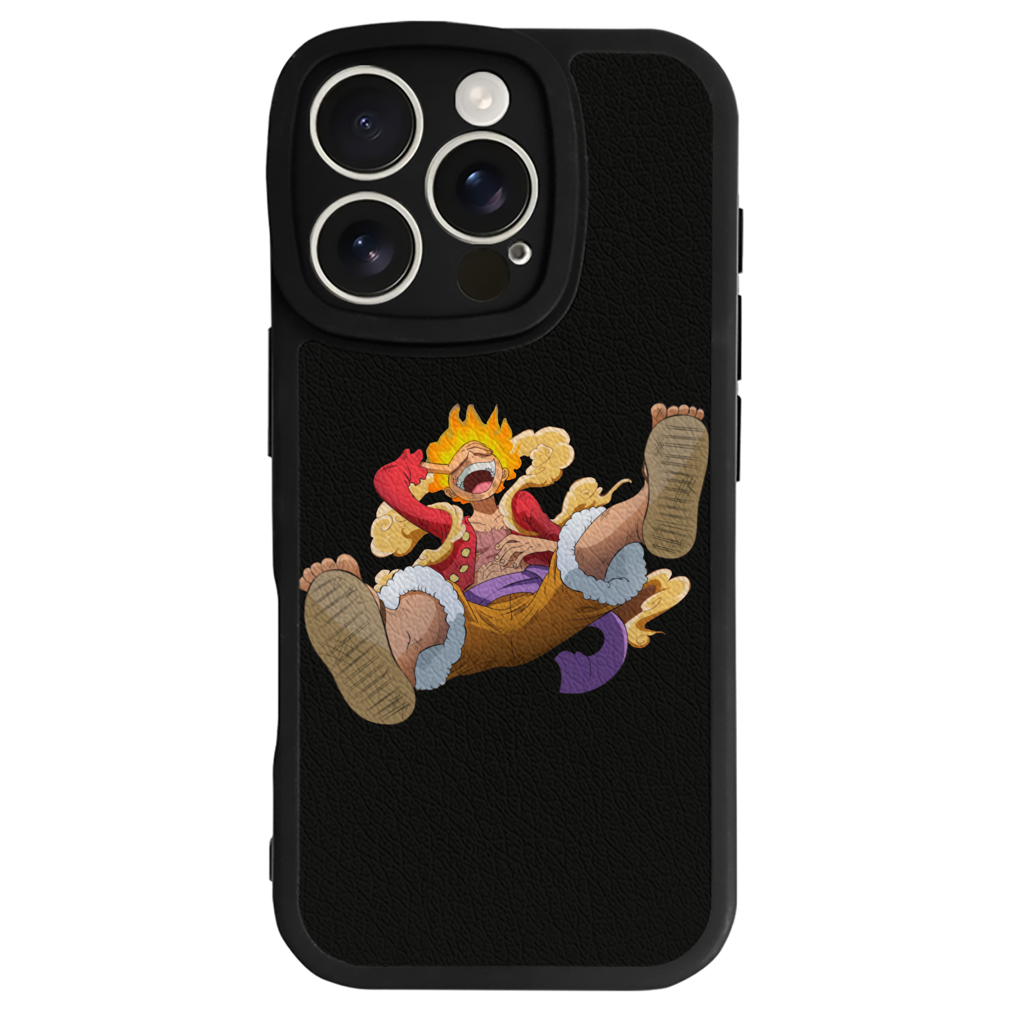 （画像用） ワンピース モンキー・D・ルフィ ONE PIECE Monkey D. Luffy 【iPhone 16シリーズ対応】シリコンスマホケース（レザー調） 材質：シリコン